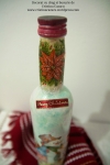 Sticla de vin decorata manual (model unicat); Hand made decorated Glass of wine (unique model)