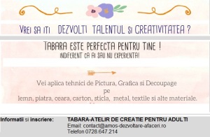talent Tabara atelier pentru adulti (pictura, grafica, decoupage)